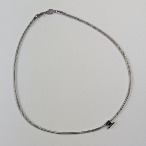 Vintage Talexia Stainless Steel Rope Chain Italian Charm Necklace & Charm Clip - Picture 1 of 4